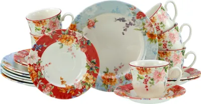 Obrázok produktu pre CreaTable, 24487, Crimson Creme, Kaffeeservice 18-tlg, Steingut