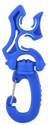Productafbeelding van Dubbelschlauchhouder met clip en haak voor duikuitrusting (blauw)
