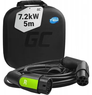 Obrázok produktu pre Green Cell EV09 nabíjací kábel pre elektromobily Typ 2 7,2kW 5 m