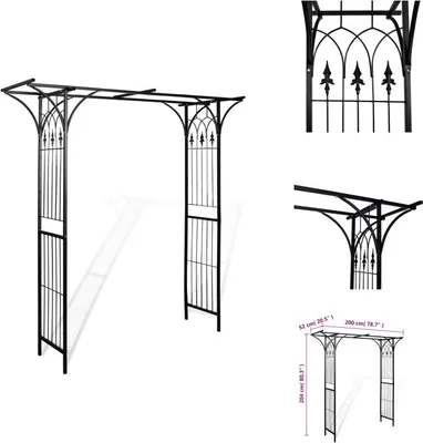 Produktbild von vidaXL Gartenbogen 200 x 52 x 204 cm - Rosenbögen, Gitter & Pergolen