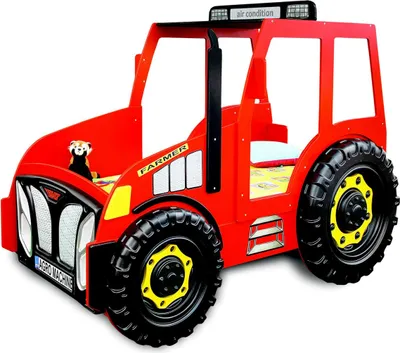 Produktbild von Bauer Farmer Truck Kinder Kinderbett Jugendbett Bett Traktor Rot Neu Betten