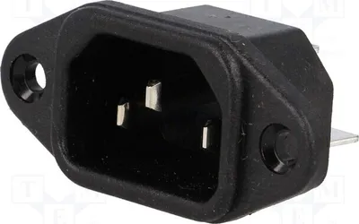 Image de 1 connecteur : pour l'alimentation secteur, 10A. Connecteur mâle, type prise