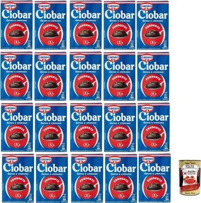 Produktbild von Cameo Ciobar Fondente, Pulver Zubereitung für Heiße Dunkle Schokolade Hot Chocolate 28x 115g-Packung, jede Packung enthält 5 Beutel à 23g + Italian Gourmet polpa 400g