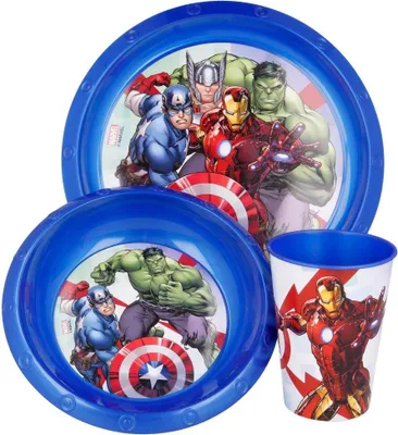 Image de Marvel Avengers Set Assiette Bol Tasse Bol Vaisselle pour enfants