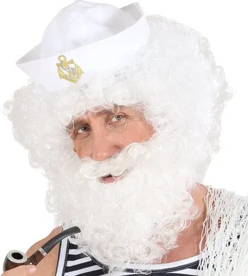 Imagen del producto de Peluca Y Barba Blancas Para Múltiples Personajes, En Bolsa