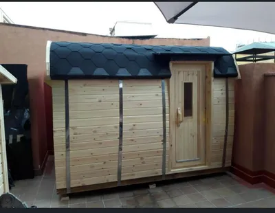 Obrázek produktu pro Trockensauna Holzsauna Gartensauna Outdoor-Sauna Saunahütte Wellnessfass