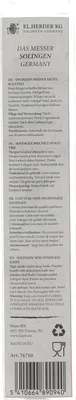 Produktbild von Gemüsemesser 23.5 cm, 21.3 g, Buchenholzgriff, Kohlenstoffstahl, für Küche