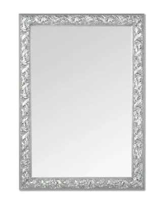 Obrázek produktu pro MO.WA Zrcadlo nástěnné zrcadlo moderní stříbrné obdélníkové 69x49 cm dřevěný rám klasické zrcadlo do ložnice křeslo zrcadlo do skříně zrcadlo toaletní zrcadlo zrcadlo do obývacího pokoje
