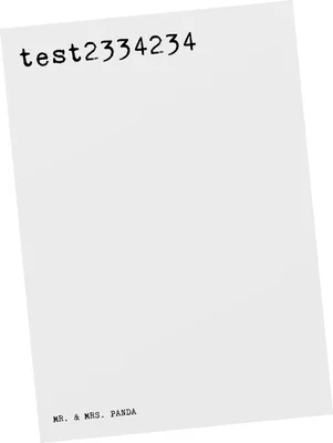 Produktbild von Mr. & Mrs. Panda Postkarte test2334234 - Weiß - Geschenk, Postkarten, spruchkarte, Sprüche, Grußkarte, Spruch Weisheiten Zitate Lustig Weisheit Worte, Ansichtskarten