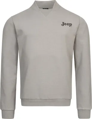 Produktbild von Jeep Herren-Sweatshirt mit Bomberkragen, Grau