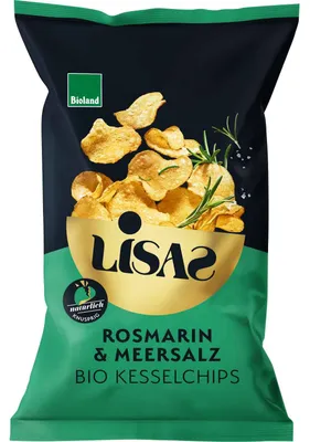 Zdjęcie produktu dla LisasChips z rozmarynem i solą morską, 115g