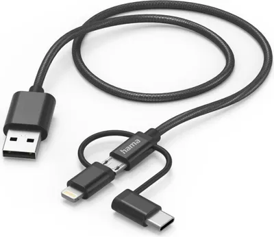 Obrázok produktu pre Hama 00201536 USB kábel 1,5 m USB 2.0 USB A USB C čierny (00201536)