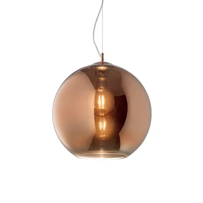 Produktbild von Ideal Lux Nemo L Glaskugel Pendelleuchte Kupfer Ø 40cm Pendellampe Hängelampe Rund