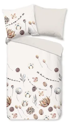 Productafbeelding van Good Morning Dekbedovertrek "Mirre" - Bruin - (135x200 cm) - 100% Katoen