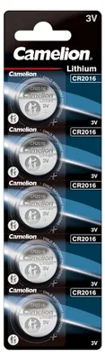 Imagen del producto de Pila de botón de litio CAMELION CR16163V, 16x1,6 mm, blister de 5 unidades