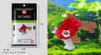 Produktbild von Goldfisch Figur Bausteine Modell LNO Micro-Bricks