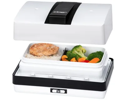Image de Cloer Menübox Steamer pour réchauffer les aliments combinable Lunchbox-Sets Blanc 1,2 litre