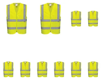 Produktbild von Portwest Warnschutzweste mit Reißverschluss, Größe L, Gelb, C375YERL