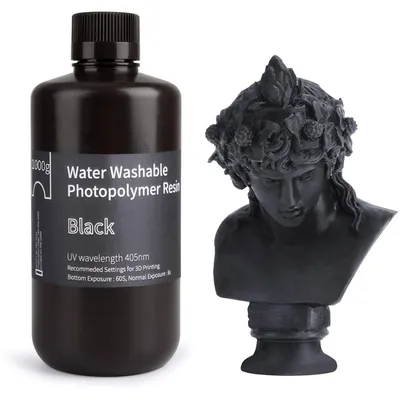 Produktbild von ELEGOO Wasserwaschbares Harz 1kg, Schwarz