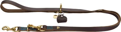 Produktbild von Hunter Verstellbare Führleine Sansibar dunkelbraun, Maße: 200 cm / 15 mm