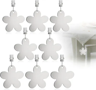 Produktbild von com-four® 8x Tischdeckenbeschwerer - Tischtuchgewichte aus rostfreiem Edelstahl - Tischtuchklammer - jeweils ca. 35g - Tischdeckenklammern