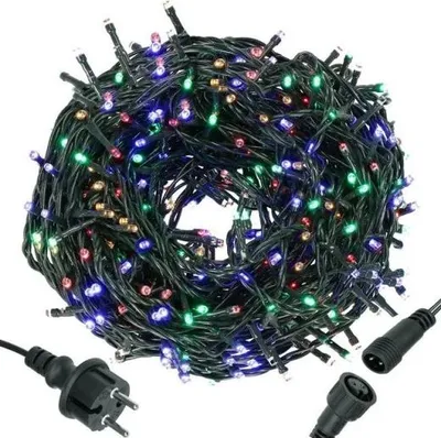 Obrázok produktu pre LED svetelný reťazec – 41,5 m, 500 LED diód, IP44, studená biela + bliká