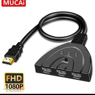 Obrázek produktu pro HDMI KVM přepínač 3 v 1 s rozlišením 1080p pro PS4 a Xbox – pro domácnost i kancelář