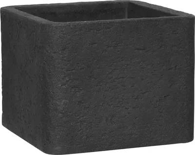 Produktbild von Pflanzkübel geli Kubus Stone Kunststoff 50 x 50 x 39 cm anthrazit