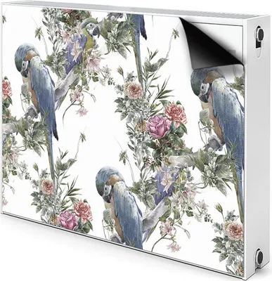 Produktbild von Magnet Verkleidung Abdeckung Heizkörperabdeckung Heizkörperabdeckung 80x60 cm  - Papagei