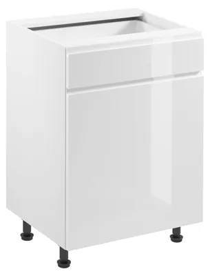 Obrázok produktu pre Dolná skrinka so šuplíkom ARBOR - šírka 60 cm, lesklá biela / biela