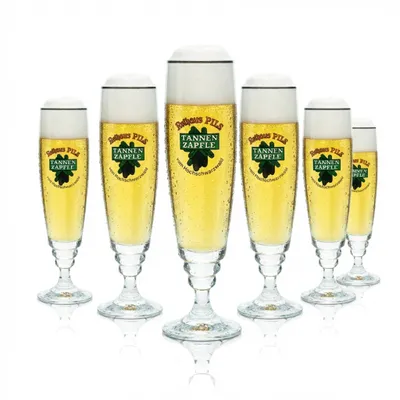 Produktbild von 6x Rothaus Glas 0,2l Exklusiv Tannenzäpfle Bier Pokal Gläser Set Staatsbrauerei Baden