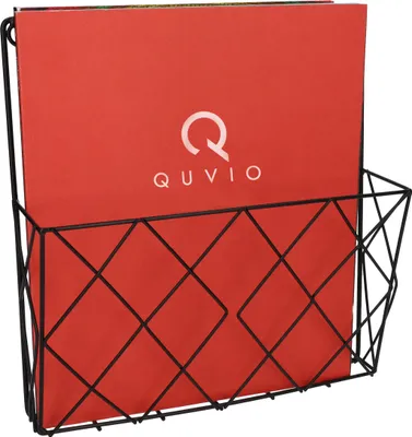 Produktbild von QUVIO Zeitschriftenständer - Wandmontage - Zeitschriftenständer - Dokumentenhalter - Zeitschriftenständer Metall - Zeitschriftenständer 20 cm und mehr - Zeitschriftenständer 20 bis 30 cm breit - Innenbereich - Schwarz