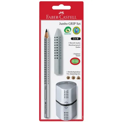 Obrázek produktu pro FABER-CASTELL Bleistift Jumbo Grip Set silber BK