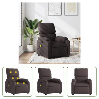 Immagine prodotto di Sedia da massaggio The Living Store in tessuto marrone scuro