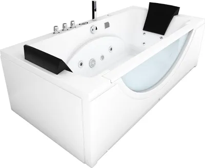 Produktbild von Whirlpool Pool Badewanne Eckwanne Wanne W81R-C 180x90cm mit Radio und Farblicht