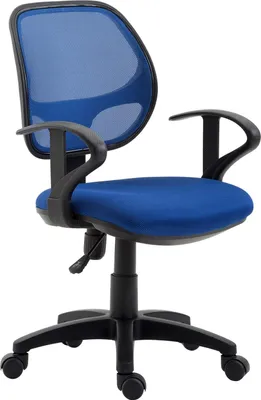 Produktbild von Kinderdrehstuhl COOL höhenverstellbar & Schwenkfunktion Blau mit bequemen Armlehnen und Wippmechanik [max. Belastbarkeit 100 kg]