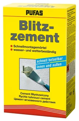 Produktbild von PUFAS Blitzzement Schnellmontagemörtel Reparaturmörtel Montagemörtel, 1kg