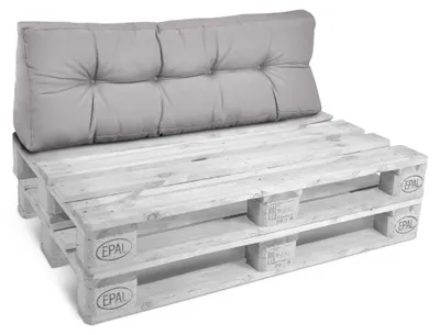 Immagine prodotto di Cuscino per schiena Beautissu Cuscino pallet Outdoor Eco Style, 120x40 cm, grigio chiaro