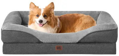Immagine prodotto di Cuccia ortopedica per cani con 4 bordi, 89x56 cm, grigia
