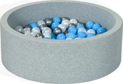 Produktbild von Bällebad Spielplatz + 200 Perlenbälle, silber, hellblau