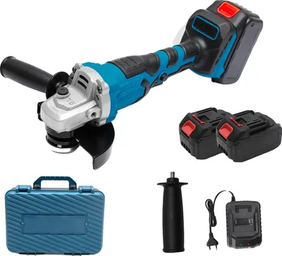 Produktbild von Elektrischer Winkelschleifer, bürstenloser Motor, variable Geschwindigkeitsstufen, 2 BATTRY, EU