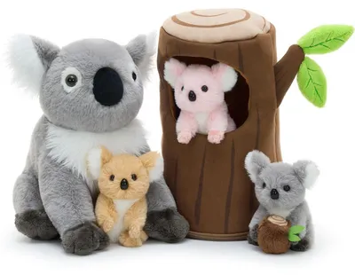 Productafbeelding van Knuffelbeer XXL met baby in de buik, cadeau voor meisjes, bruin-grijs