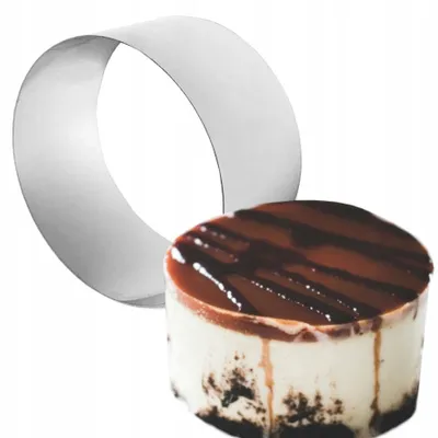 Produktbild von EkoForemki Edelstahl Zucker-Tortenring 10 cm für Torten und Desserts