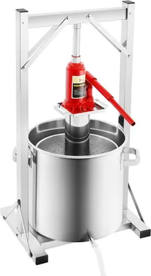 Obrázek produktu pro 22L hydraulický lis na ovoce, lis na jablka, lis na víno, lis na zeleninu, lis na bobuloviny, odšťavňovač, nerezový lis pro domácnost a vinařství