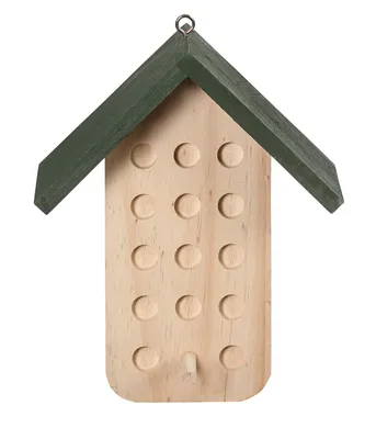 Produktbild von Dehner Natura Wildvogel-Futterhaus, für Erdnuss-Aufstrich, ca. 20.3 x 16.5 x 9 cm, Holz, natur