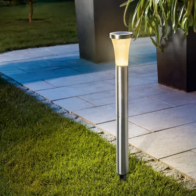 Image de esotec Solar lampe sur pied TowerLight 58 cm EN ACIER INOXYDABLE résistant aux intempéries à l'extérieur 102603