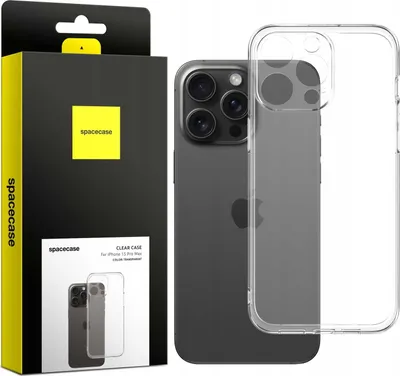 Immagine prodotto di Custodia in silicone SPACECASE Custodia trasparente per iPhone 15 Pro Max Trasparente