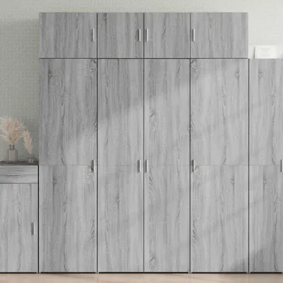 Produktbild von vidaXL Hochschrank Grau Sonoma 80x42,5x225 cm Holzwerkstoff