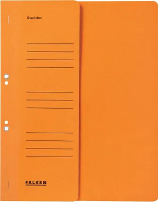 Produktbild von Falken 50x Ösenhefter A4 RC-Krt. 1/2 Vorderd., Behörde, Orange 80003874F