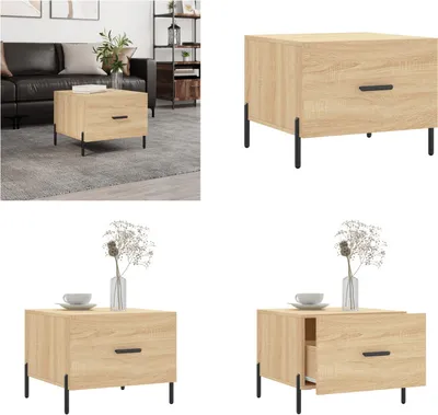 Image de vidaXL Table basse Chêne Sonoma 50x50x40 cm Bois composite - Table basse - Tables basses - Table d'appoint